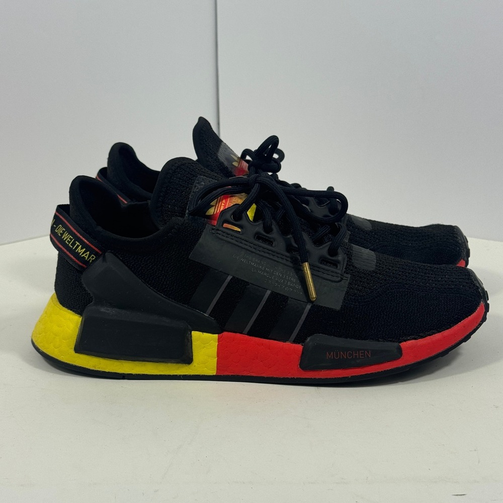 Adidas NMD R1 Munich Black Red Yellow Boost Sneakers Men's Size 6.5‎ - Picture 7 of 14